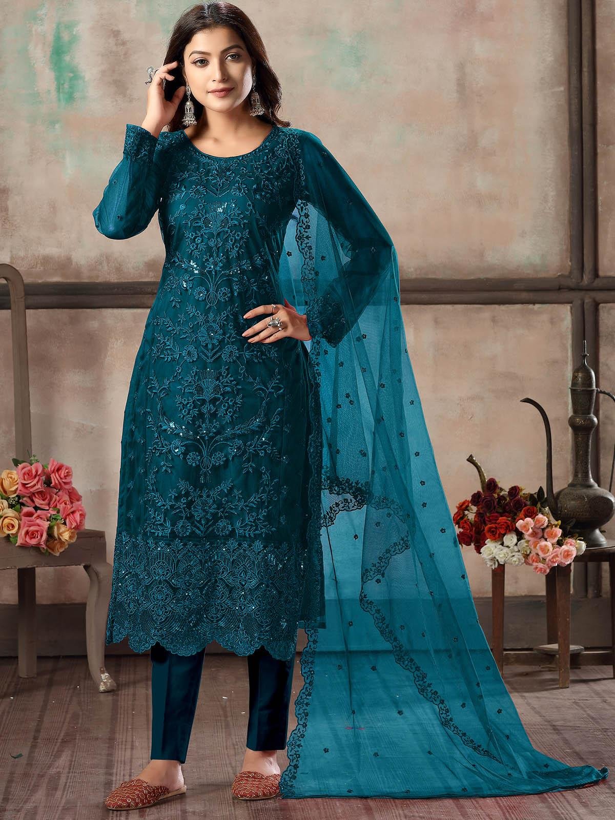 Silk Flowing Anarkali